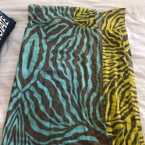 Zebra print scarf